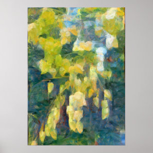 A.I. enhanced photo of seed pods on a tree. Poster