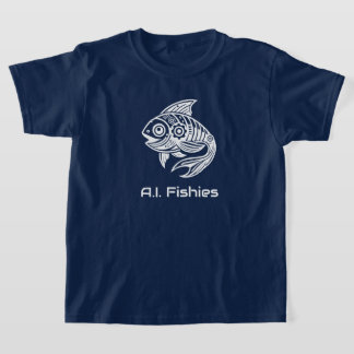 A.I. Fishies [Editable Text] White Design Shirt