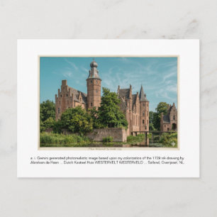 a. i. Gemini generated Kasteel WESTERVELT. Postcard