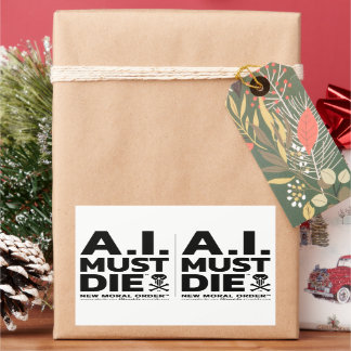 A.I. Must Die™ Logo (Bold Font) Stickers