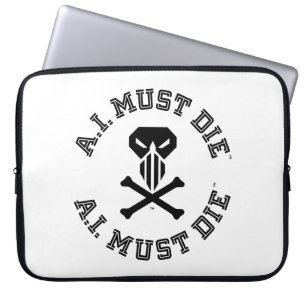 A.I. Must Die™ Logo (College Font) Laptop Sleeve