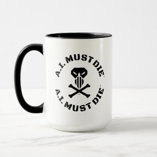 A.I. Must Die™ Logo (Military Font) Combo Mug
