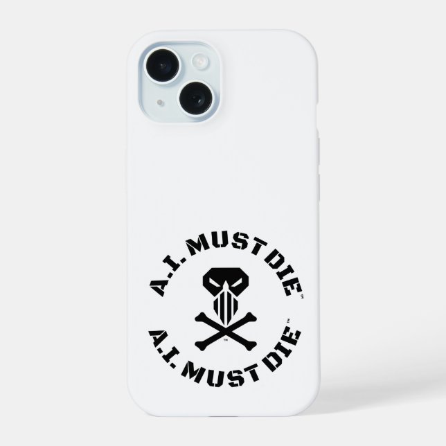 A.I. Must Die™ Logo (Military Font) iPhone Case (Back)