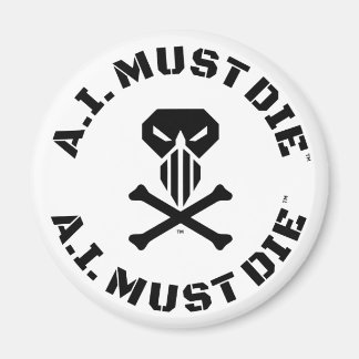 A.I. Must Die™ Logo (Military Font) Magnet