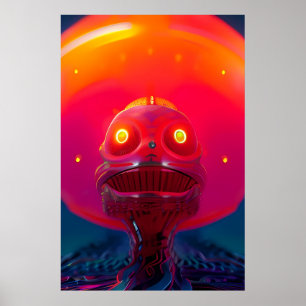 A.I. New Dawn Psychedelic Sci-Fi Dream Poster