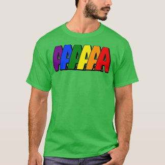 A Initial Letter A in Rainbow Colours T-Shirt