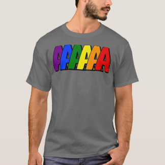 A Initial Letter A in Rainbow Colours T-Shirt