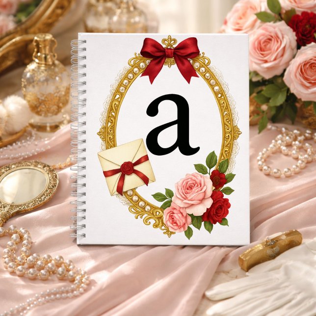 A Initial Personalized Gift Romantic Regency Notebook (Creator Uploaded)