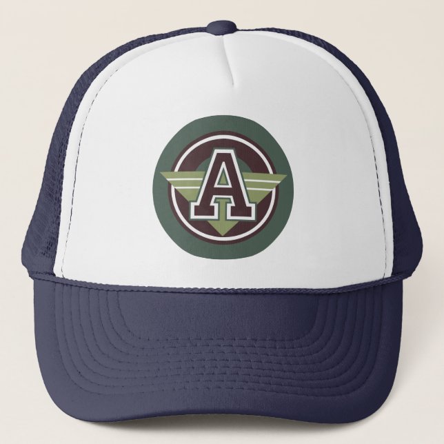 "A" Initial Trucker Hat (Front)