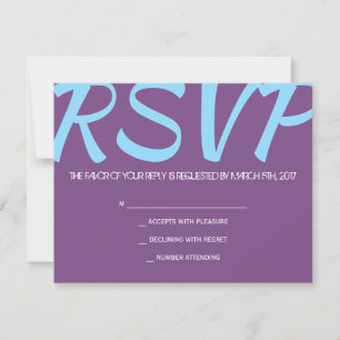 A INITIALS Bar Bat Mitzvah Reply Card