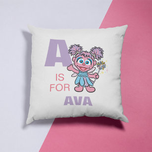 A is for Abby Cadabby   Add Your Name Cushion