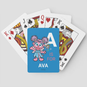A is for Abby Cadabby   Add Your Name Playing Cards