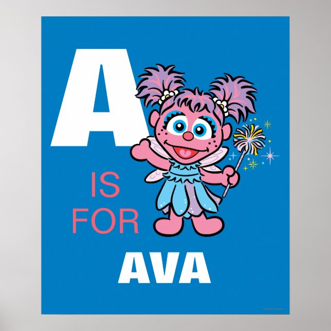 A is for Abby Cadabby | Add Your Name Poster (Front)