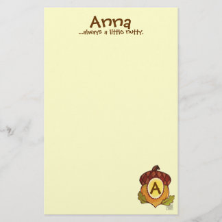 A is for Acorn Personalised Stationary Stationery