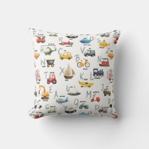 A is for Aeroplane B is for Bus - abc transportati Cushion