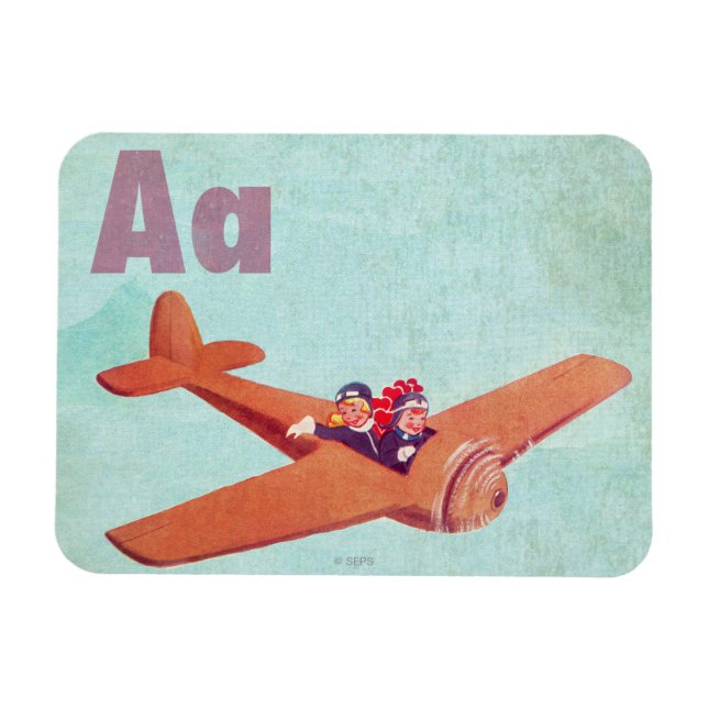 A is for Aeroplane Magnet (Horizontal)