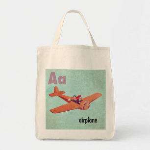A is for Aeroplane Tote Bag