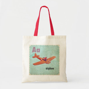 A is for Aeroplane Tote Bag