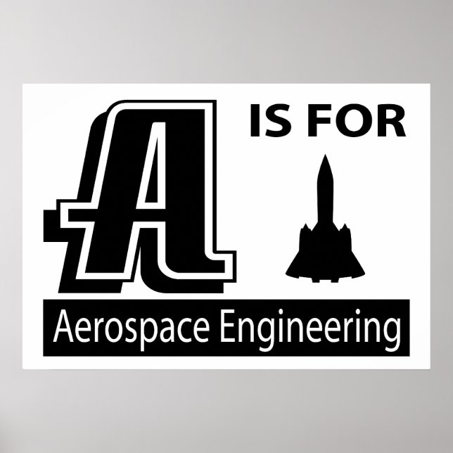 A Is For Aerospace Engineering Poster (Front)