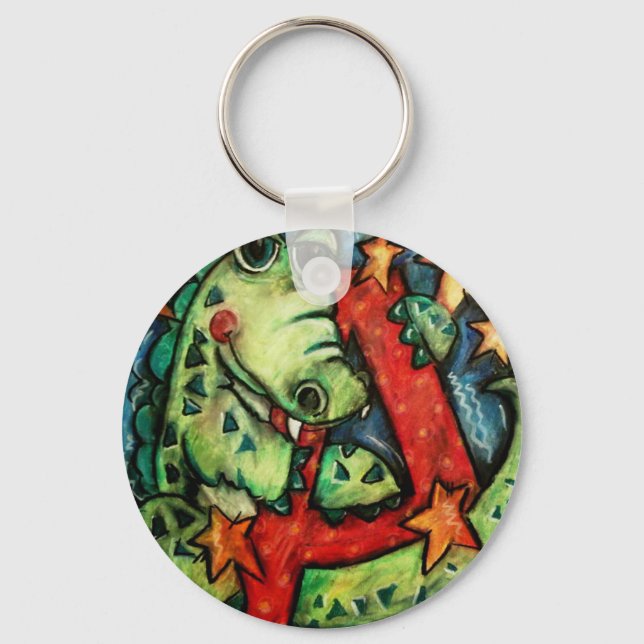 A is for Alligator Key Ring (Front)