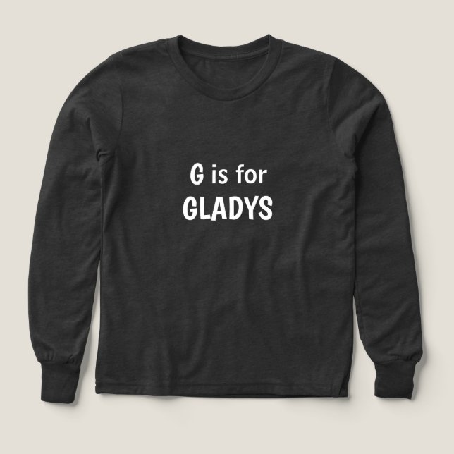 A is for alphabet, Cute Baby/Toddler name  (Design Front)