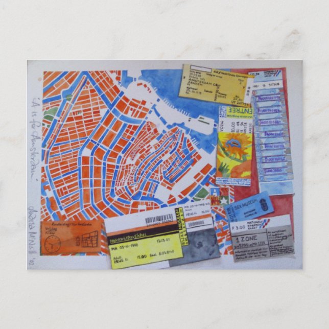 A is for Amsterdam postcard (Front)