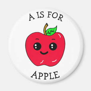 A is for Apple Educational  Magnet