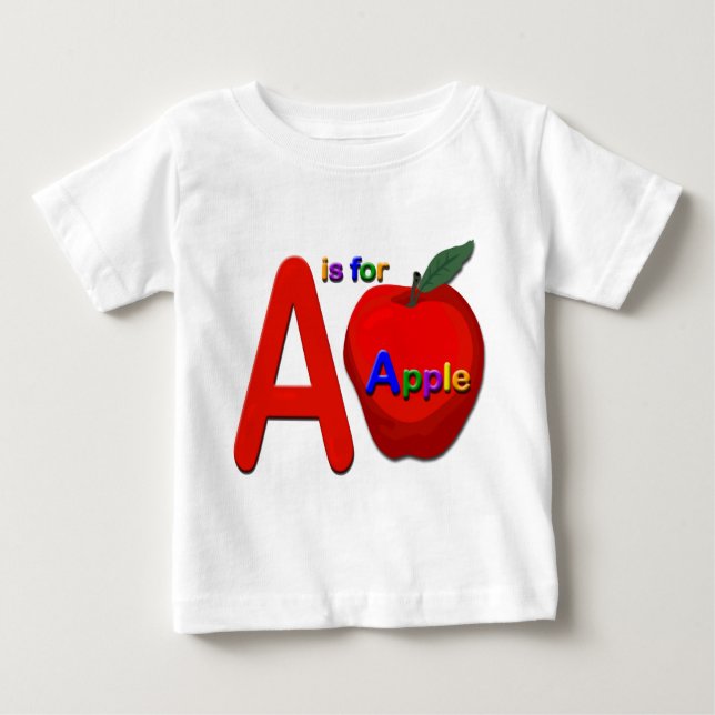 A is for Apple Infants T-shirt (Front)