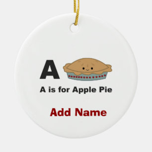 A is for Apple Pie Ceramic Tree Decoration
