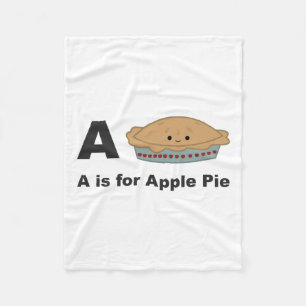 A is for Apple Pie Fleece Blanket