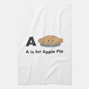 A is for Apple Pie Tea Towel
