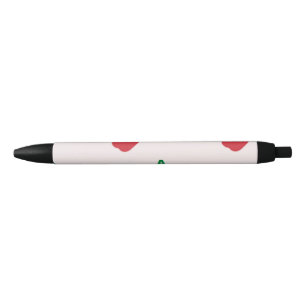 A is for apple pink black ink pen