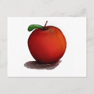 A is for Apple Postcard