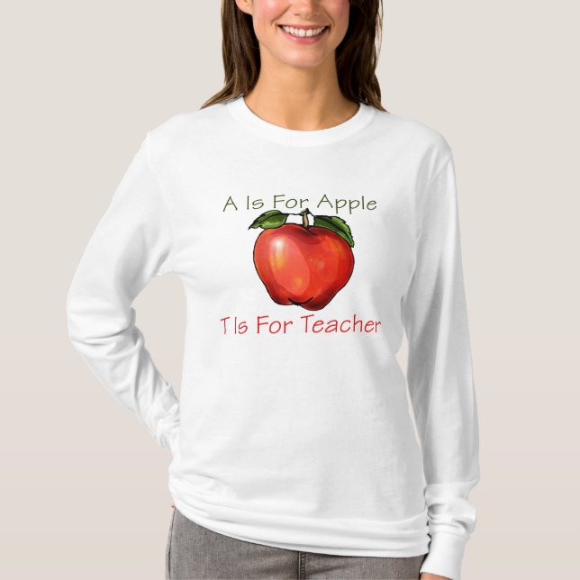 A IS FOR APPLE TEACHERS T-SHIRT (Front)