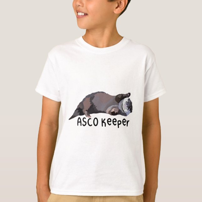 A is for Asian Short Clawed Otter Keeper T-Shirt (Front)