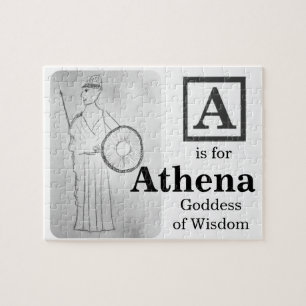 A is for Athena goddess of wisdom Jigsaw Puzzle