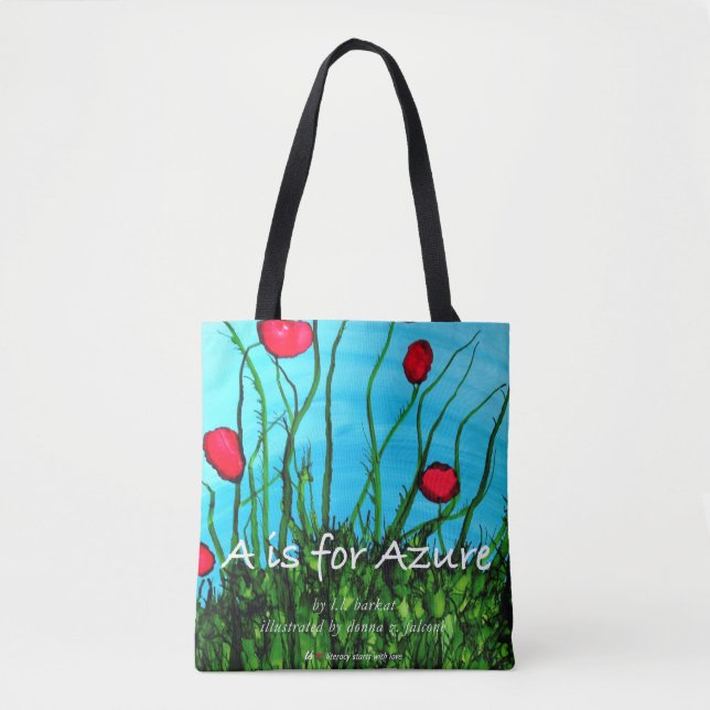A Is for Azure Tote Bag (Front)