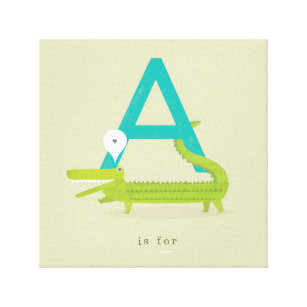A is for... canvas print