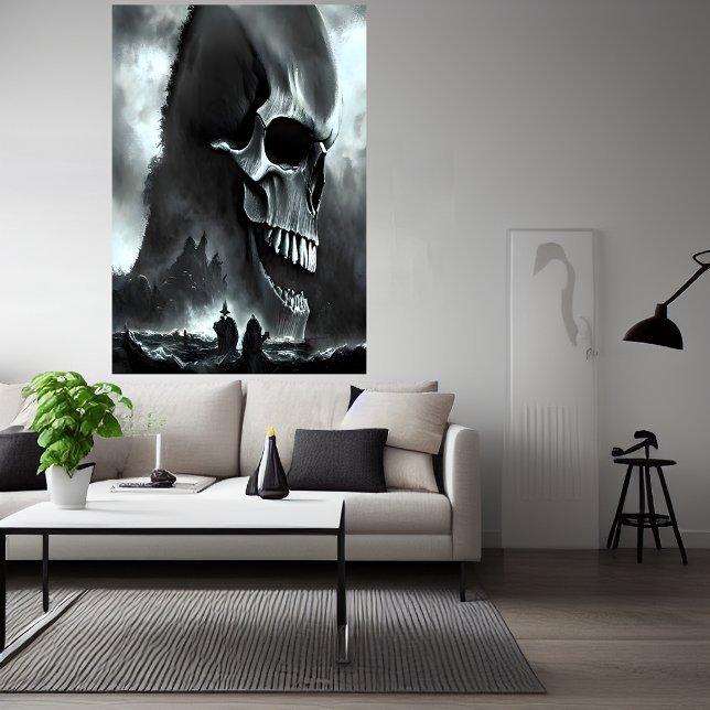 A island with a skull shape | AI Art Poster (Creator Uploaded)