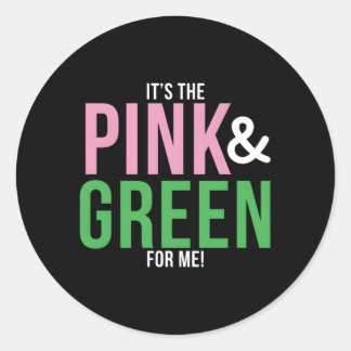 A It'S The K And Green For Me Sorority Classic Round Sticker