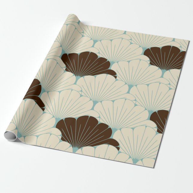 a Japanese style seamless tile with exotic foliage Wrapping Paper (Unrolled)