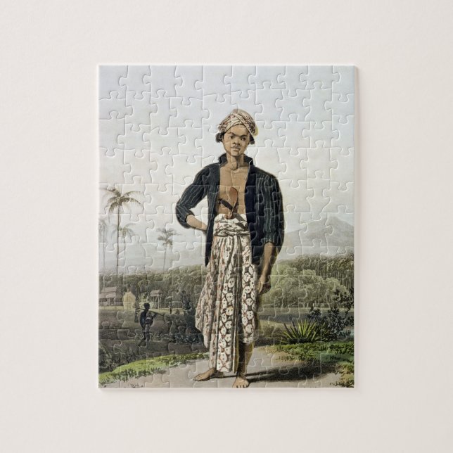 A Javan of the Lower Class, plate 2 from Vol. I of Jigsaw Puzzle (Vertical)