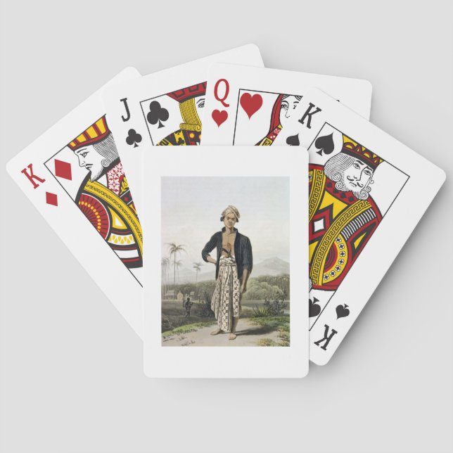 A Javan of the Lower Class, plate 2 from Vol. I of Playing Cards (Back)