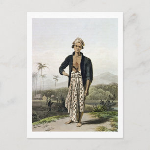A Javan of the Lower Class, plate 2 from Vol. I of Postcard