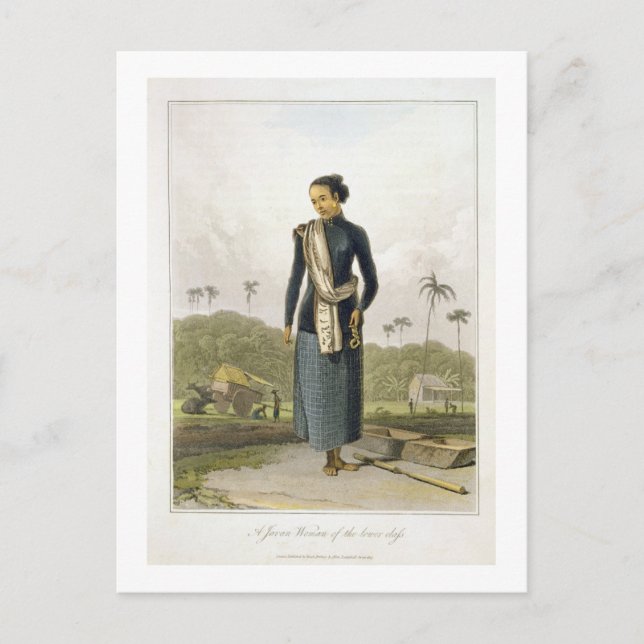 A Javan Woman of the Lower Class, plate 3 from Vol Postcard (Front)