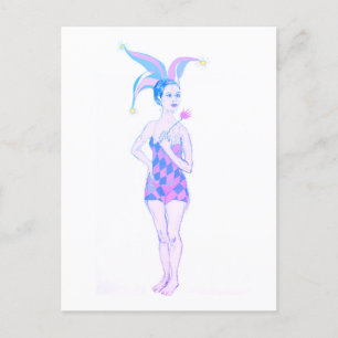 A jester postcard