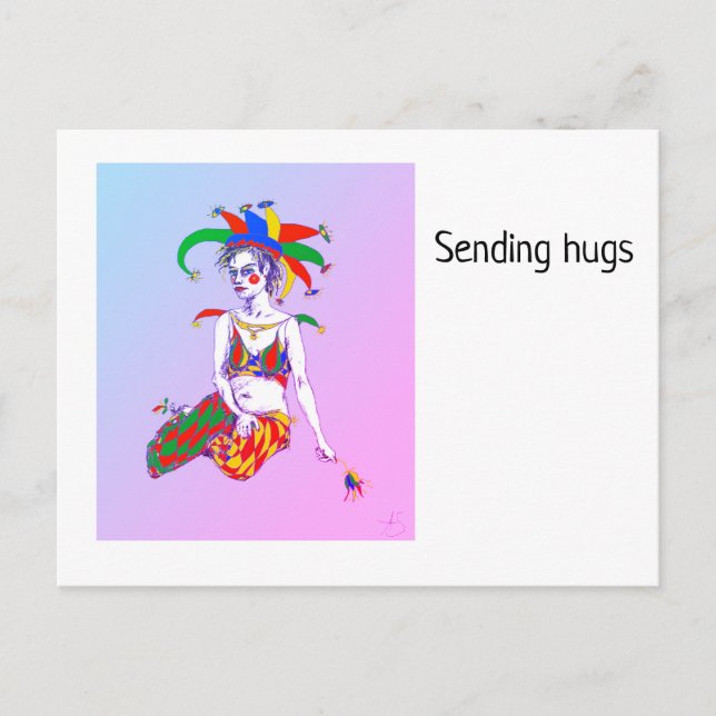 A Jester Poster Postcard (Front)