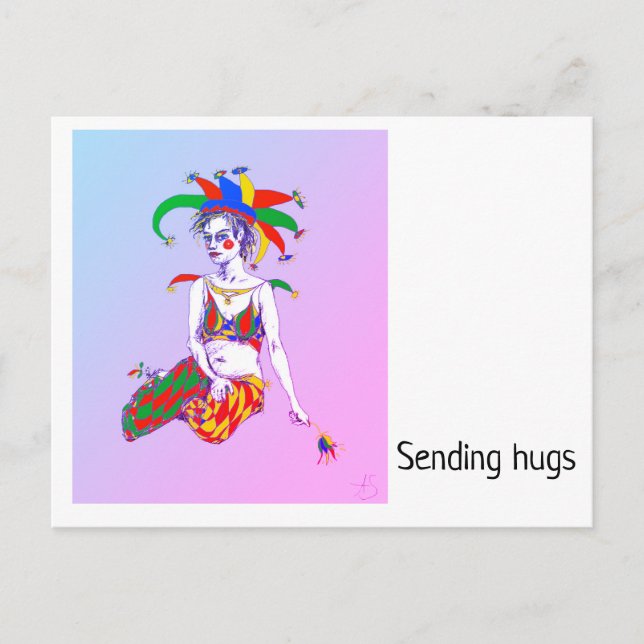 A Jester Poster Postcard (Front)