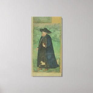 A Jesuit priest, inscribed in Persian: 'Jahangir S Canvas Print