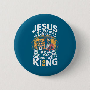 A Jesus Born Baby Preached Christian 6 Cm Round Badge